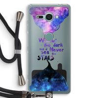 Stars quote: Sony Xperia XZ2 Compact Transparant Hoesje met koord - thumbnail