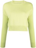 Teddy Cashmere pull en cachemire Genova à coupe crop - Vert