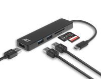 ACT Connectivity USB-C Hub 3 port met cardreader usb-hub - thumbnail