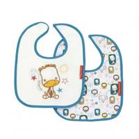 Fisher-Price slabbetjes giraffe 22 x 28 cm junior wit 2 stuks