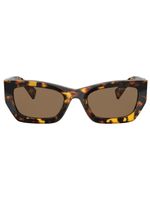 Miu Miu Eyewear lunettes de soleil à monture rectangulaire - Marron