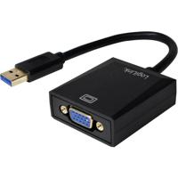 LogiLink UA0231 USB / VGA Adapter [1x USB 3.2 Gen 1 stekker A (USB 3.0) - 1x VGA-bus] Zwart 10.00 cm - thumbnail