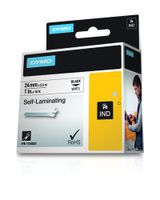 Labeltape zelflaminerend DYMO IND RHINO 1734821 Vinyl Tapekleur: Wit Tekstkleur:Zwart 24 mm 5.5 m - thumbnail