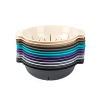 Stevig Kunststof vergiet in het taupe 30 x 25 x 8 cm - Vergieten