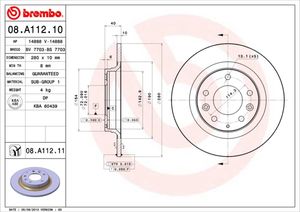 Remschijf BREMBO, Remschijftype: Massief, u.a. für Mazda