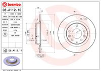 Remschijf BREMBO, Remschijftype: Massief, u.a. für Mazda - thumbnail