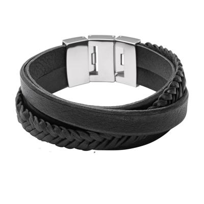 Fossil armband JF02079040 Vintage Casual zwart