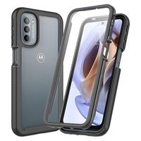 360 Protection Series Motorola Moto G51 5G Case - Zwart / Doorzichtig - thumbnail