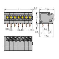 WAGO 805-306 Veerkrachtklemblok 1.50 mm² Aantal polen 6 Grijs 220 stuk(s)