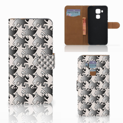 Huawei Nova Plus Telefoonhoesje met Pasjes Salamander Grey