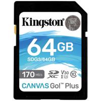 Kingston Technology 64GB SDXC Canvas Go Plus 170R C10 UHS-I U3 V30 - thumbnail