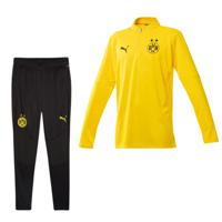 PUMA Borussia Dortmund Trainingspak 1/4-Zip 2024-2025 Kids Geel Zwart - thumbnail