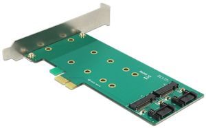 Delock 89473 PCI Express x1-kaart > 2 x interne M.2-sleutel B 110 mm - Low Profile Form Factor