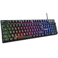 Clavier filaire gaming glab caesium - membrane - rgb - précis et silencieux - noir
