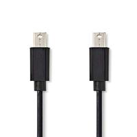 Nedis Mini DisplayPort-Kabel | DisplayPort 1.2 | Mini-DisplayPort Male | Mini-DisplayPort Male | 21.6 Gbps | Vernikkeld | Rond | PVC | Zwart | Polybag 1.00 m 1.00 m