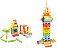 Tooky Toy blokkenset junior 12 x 2,2 cm hout 150 stuks