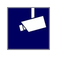 Indexa 40203 Aufkleber Videoüberwacht Videoüberwachungssystem schwarz/weiß