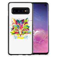 Samsung Galaxy S10 Bumper Hoesje Cat Color