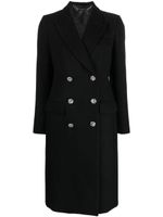 Philipp Plein manteau mi-long à boutonnière croisée - Noir