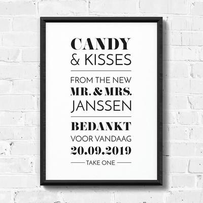 Poster bedankjes modern typografisch Poster bedankjes modern typografisch