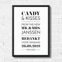 Poster bedankjes modern typografisch