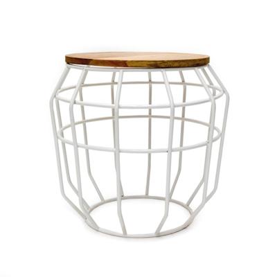 LABEL51 bijzettafel 'Pixel' 40 cm, kleur Wit