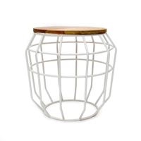 LABEL51 bijzettafel 'Pixel' 40 cm, kleur Wit