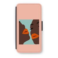 Orange lips: iPhone 8 Plus Flip Hoesje - thumbnail