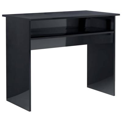 Vidaxl Bureau 90x50x74 Cm Spaanplaat Hoogglans Zwart