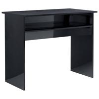 Vidaxl Bureau 90x50x74 Cm Spaanplaat Hoogglans Zwart