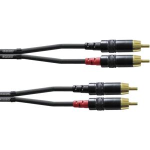 Cordial CFU1,5CC Audio Adapterkabel [2x Cinch-stekker - 2x Cinch-stekker] 1.50 m Zwart