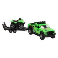 Kids Globe Globe Terreinwagen met Trailer en Quad Licht en Geluid - thumbnail