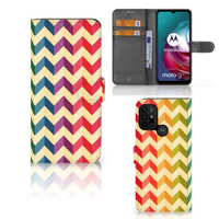 Motorola Moto G10 | G20 | G30 Telefoon Hoesje Zigzag Multi Color