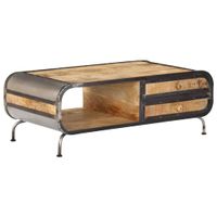 Salontafel 100x50x35 cm massief mangohout - thumbnail