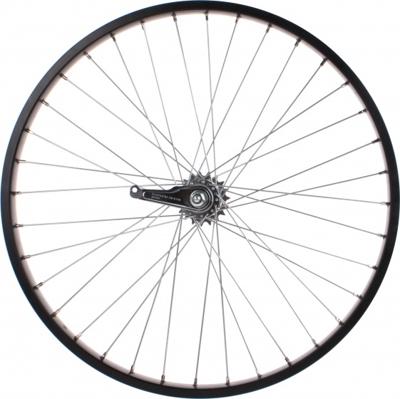 TOM achterwiel 26 inch terugtraprem aluminium 36G zwart TOM achterwiel 26 inch terugtraprem aluminium 36G zwart