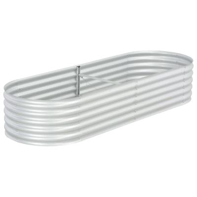 vidaXL Plantenbak verhoogd 240x80x44 cm gegalvaniseerd staal zilver vidaXL Plantenbak verhoogd 240x80x44 cm gegalvaniseerd staal zilver
