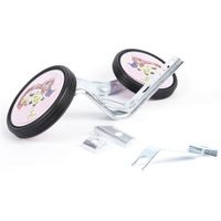 Zijwieltjes 12-20 Inch Mila PVC Zwart Met Roze