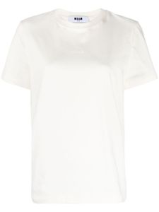 MSGM t-shirt en coton à logo imprimé - Tons neutres