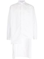 Yohji Yamamoto chemise asymétrique à manches longues - Blanc - thumbnail