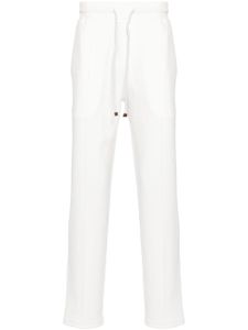 Brunello Cucinelli pantalon de jogging à lien de resserrage - Blanc