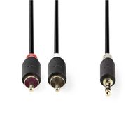 Nedis CABW22200AT20 Stereo Audiokabel 3,5 Mm Male - 2x Rca Male 2,0 M Antraciet - thumbnail