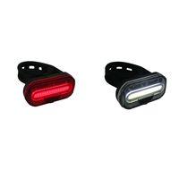 Fietsverlichting set koplamp en achterlicht COB LED met bevestigingsband - thumbnail