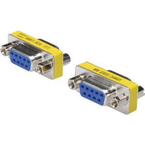 Digitus Adapter Serieel [1x D-sub bus 9-polig - 1x D-sub bus 9-polig] Zilver, Blauw, Geel