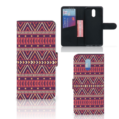 Nokia 2.3 Telefoon Hoesje Aztec Paars Nokia 2.3 Telefoon Hoesje Aztec Paars