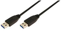 LogiLink CU0038 USB-kabel 1 m USB 3.2 Gen 1 (3.1 Gen 1) USB A Zwart - thumbnail