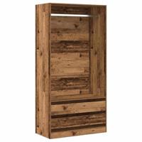 vidaXL Kledingkast 100x50x200 cm bewerkt hout oud hout