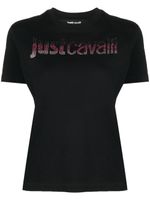 Just Cavalli t-shirt en coton à ornements strassés - Noir - thumbnail