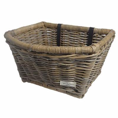 Rieten Fietsmand Buikmand Grijs
