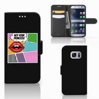 Samsung Galaxy S7 Wallet Case met Pasjes Popart Princess - thumbnail