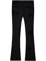 Courrèges pantalon évasé à effet usé - Noir